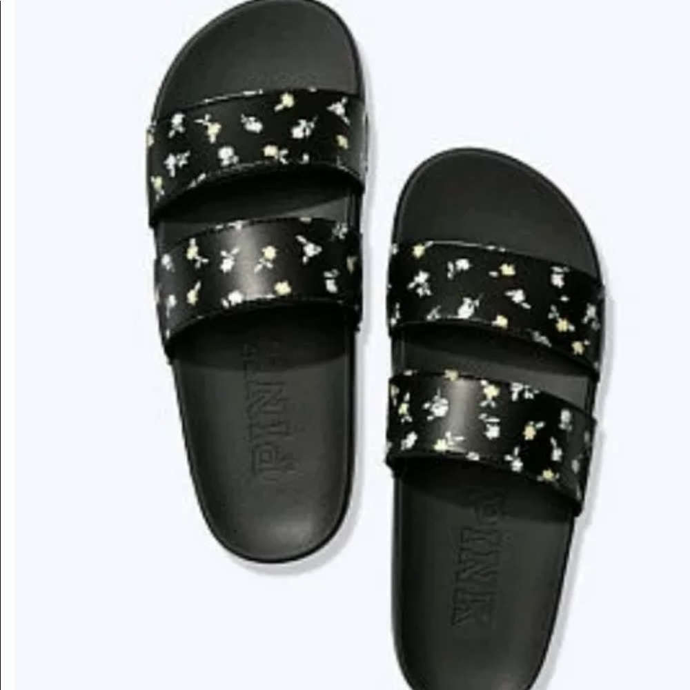 PINK DOUBLE STRAP SLIDES M(7/8)